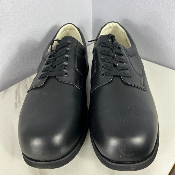 APIS Mt. Emey Men's Black Leather Therapeutic Diabetic Lace-up Shoes 17 "SE" - Picture 2 of 6